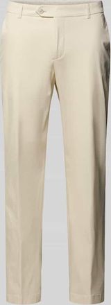 HUGO BOSS Tapered Anzughose aus Lyocell-Mix Modell PERIN in Offwhite, Größe 48