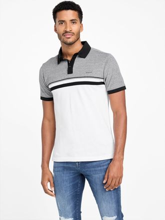 Guess Teo Color-Block Striped Polo