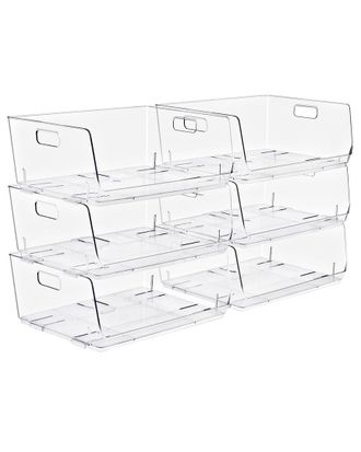 Sorbus Stackable Large Storage Bins - 6-Pack