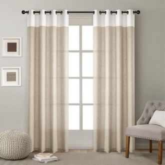 OEM Rideau Lin - Occultant - 132x244 Cm - OEillets - Blanc