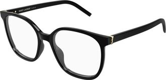 Saint Laurent Square Optical Frame - Dames - Brillen - Zwart - 55 MM - Accessoires