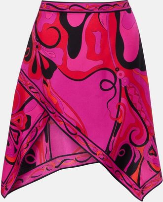 Pucci Orchidee silk twill miniskirt