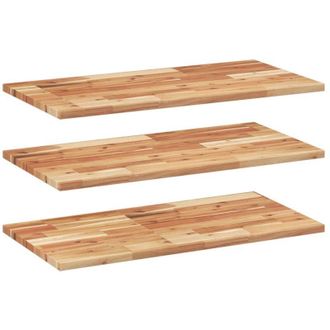 vidaXL Vidaxl - Estante Flotante 3 Uds Madera Acacia Acabado Aceite 80x40x2 Cm