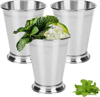 OEM Juego De 3 Copas De C&oacute;ctel Color Menta, Acero Inoxidable, Para Bebidas Combinadas, Bar, Cerveza, 382,7 G / 400 Ml