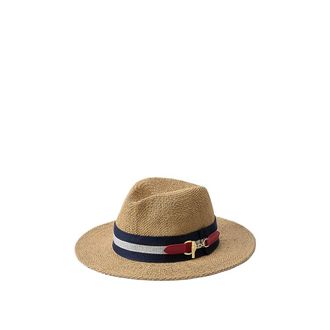 Ralph Lauren Hats, female, Beige, Size: ONE SIZE Straw Fedora
