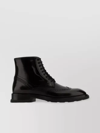 Alexander McQueen leather lace-up ankle boots