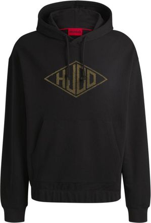 HUGO BOSS Cotton-terry hoodie with embroidered logo