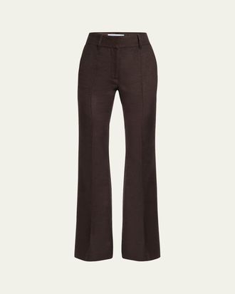 Gabriela Hearst Rhein Flare Leg Wool Pants