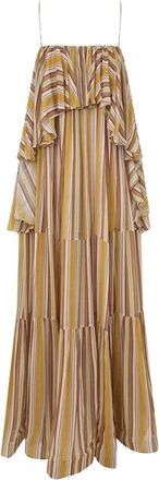 Zimmermann Rebellion Bohemian Slip Dress - Dames - Maxi kleedjes - Veelkleurig - M - Kleedjes