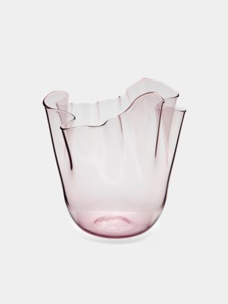 VENINI Fazzoletto Hand-Blown Murano Glass Vase (9.5in/24cm)