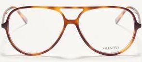 Valentino Occhiale Rotondo In Acetato unisex HAVANA 56