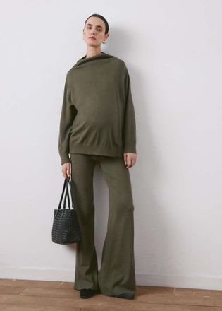 Mango Pullover collo perkins increspato kaki - Donna - XS - MANGO