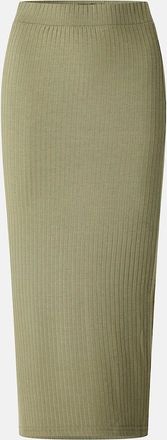 Pieces Womens Skirt Midi Pencil Skirt - Tan - Size: 14/30in