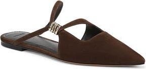 Vince Gilia Strappy Pointed Toe Flat Mule in Clove-Ti at Nordstrom Rack, Size 9.5