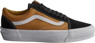Vans Klassieke Canvas Sneaker met Veters Zwart/Bruin - Dames - Sneakers - Veelkleurig - 38 EU - Katoen - Schoenen