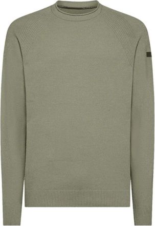 Roberto Ricci Design Zachte Chenille Jersey met Ronde Hals - Heren - Ronde hals truien - Groen - XL - Truien & Vesten