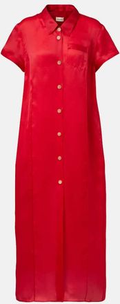 Khaite Abito lungo Effy in organza di seta e cotone