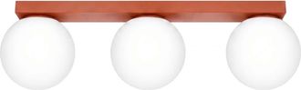 Sollux Lighting Plafone ocre rojo acero/vidrio alt. 14.5 cm