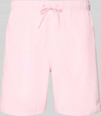 Shiwi Badehose mit Label-Patch Modell Mike in Hellrosa, Gr&ouml;&szlig;e XXL