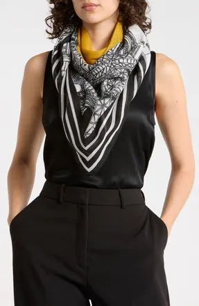 Karl Lagerfeld Arc de Triomphe Square Scarf in Black at Nordstrom Rack