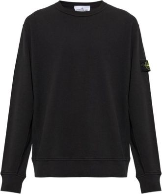 Stone Island Black Crew Neck Sweatshirt