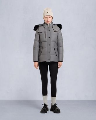 Moose Knuckles Womens Original 3q Jacket - Slate / Natural