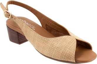 Softwalk Lakewood Slingback Sandal - Multiple Widths Available in Beige Rafia at Nordstrom, Size 10.5