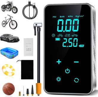 OEM Compresor De Aire Port&aacute;til, Inflador El&eacute;ctrico De Neum&aacute;ticos De 150 Psi, Bomba El&eacute;ctrica Para Bicicleta, Bomba De Aire Inal&aacute;mbrica, Compresor De Aire 