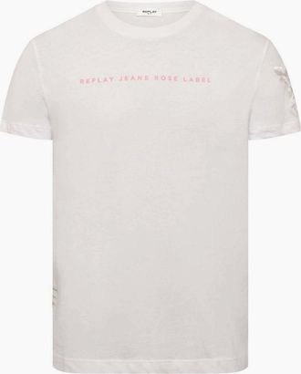 Replay Womens Label T Shirt - White - Size: 18/16