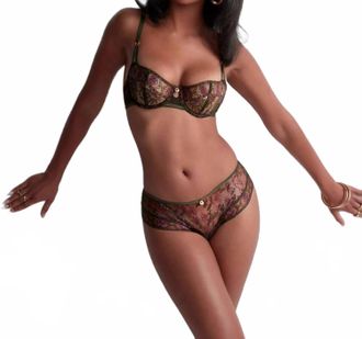 Aubade Sound Of Heart Half Cup Bra In Dark Garden