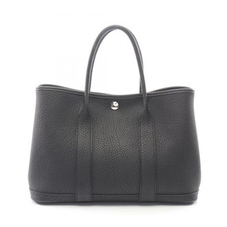 Herm&egrave;s Black Negonda Leather Leather Handbag Tote Bag (Pre-Owned)
