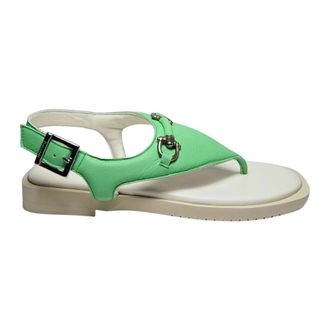 Pollini Schoenen, Dames, Groen, 41 EU, Leer, sandali Pelle