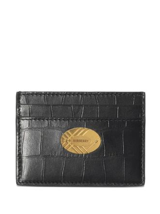 Burberry Portafoglio Cotswolds con effetto coccodrillo - Nero