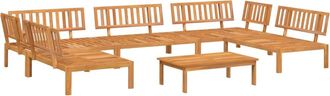 vidaXL Set De Sof&aacute;s De Palets De Jard&iacute;n 6 Pzas Madera Maciza De Acacia Vidaxl