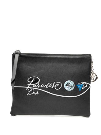Dior 2015 Leather Diorissimo Voyageur clutch bag - women - Calf Leather - One Size - Black