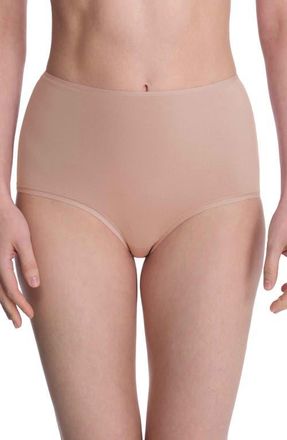 Natori Bliss Bare Cotton High Waist Briefs in Cafe at Nordstrom, Size Xx-Large