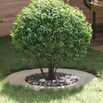 vidaXL Anillos Planos Para &Aacute;rboles 5 Pcs Plateado &Oslash;40 / 70 Cm Vidaxl