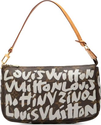Louis Vuitton Pochette Accessoires Graffiti Louis Vuitton Stephen Sprouse con monogramma 2001 - Marrone