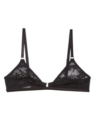Fleur du Mal Reggiseno a triangolo Le Stretch in pizzo - Nero