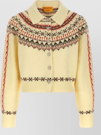 Guest In Residence cashmere wool fair isle knit cardigan