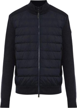 Moncler Jassen, Heren, Blauw, M, Wol, Tricot Vest