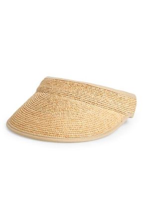 Lack of Color Raffia Visor in Natural Raffia at Nordstrom