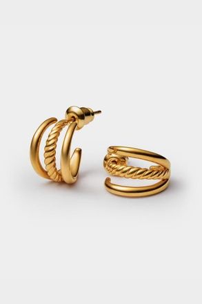 Katie Loxton Laia Waterproof Gold Illusion Hoop Earrings at Nordstrom