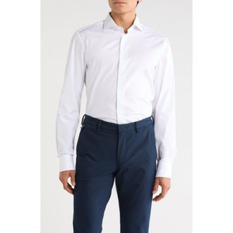 Canali Cotton Dress Shirt in White at Nordstrom Rack, Size 39