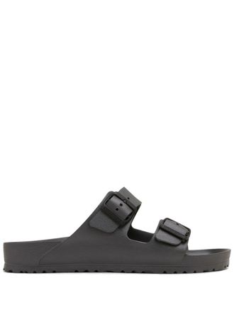 Birkenstock logo-debossed double-strap slides - unisex - Polyethylene vinyl acetate (PEVA)/Polyethylene vinyl acetate (PEVA)/Polyethylene vinyl a