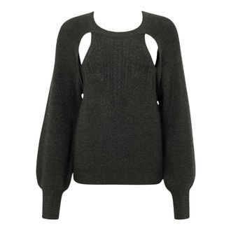 Twinset Maglia - Dames - Ronde hals truien - Grijs - XS - Wol - Truien & Vesten