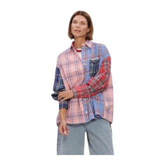 ALIX The Label Alix The Label - Woven Check Mix Blouse - Dames - Blouses & Shirts - Veelkleurig - Maat: XS