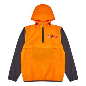 Comme Des Gar&ccedil;ons FW25 x K-Way Half Zip Hoodie Orange AZ-J506-051-1