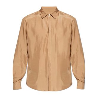 Dsquared2 Casual Shirts, male, Beige, Size: 2XL Silk Shirt