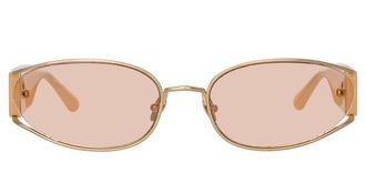 Linda Farrow SHELBY LFL1157 C5 Mens Sunglasses Gold Size 62